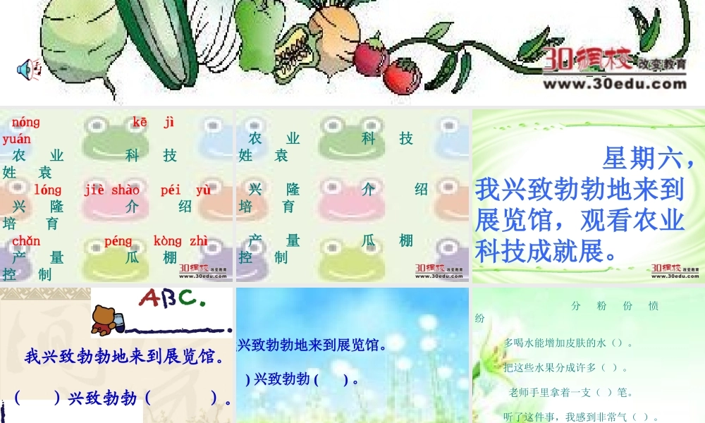 人教版小学语文二年级上册《农业的变化真大》课件