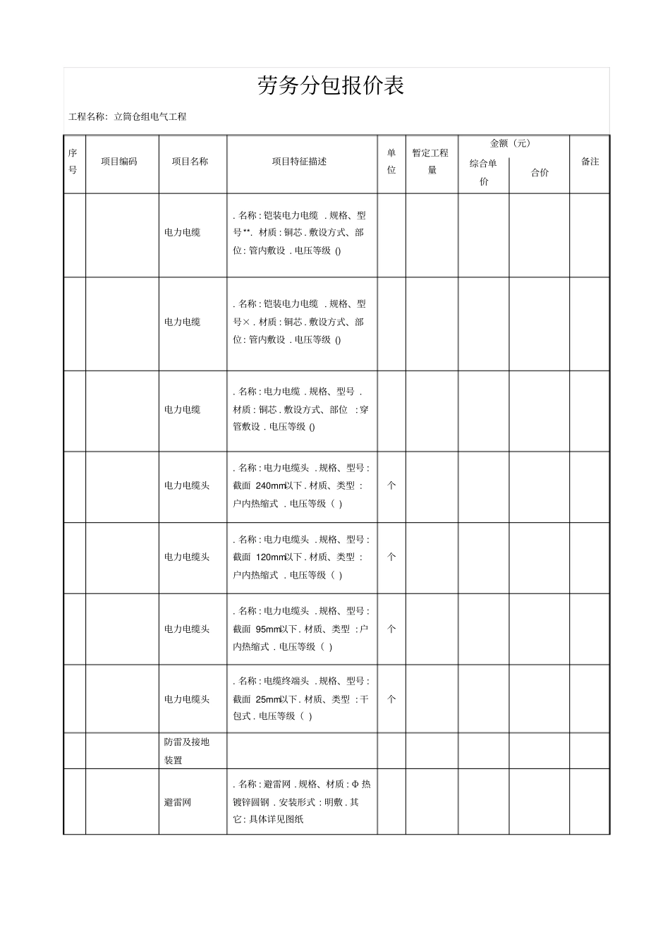 劳务分包报价表_第3页