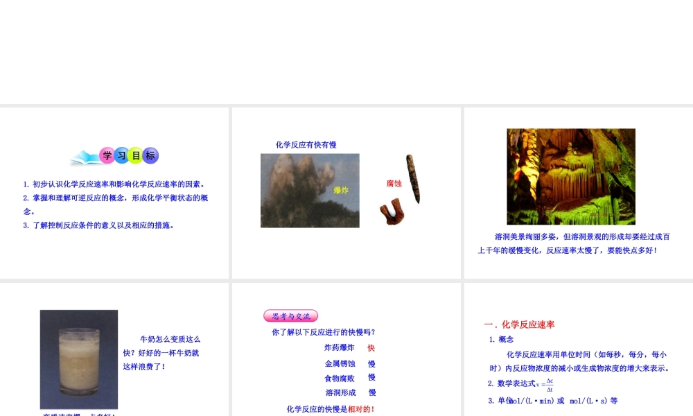 第三节化学反应的速率和限度