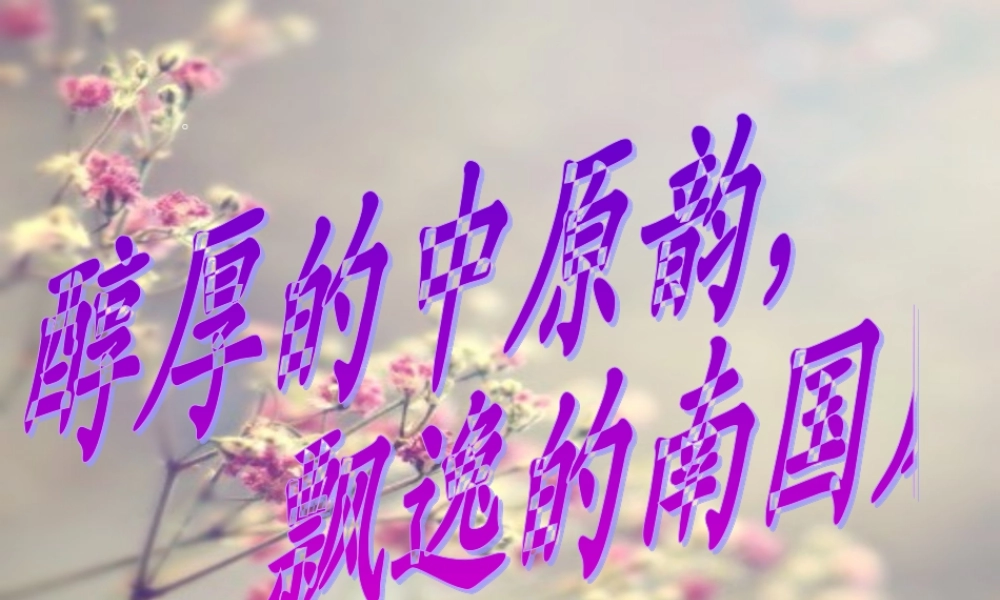 淳厚的中原韵