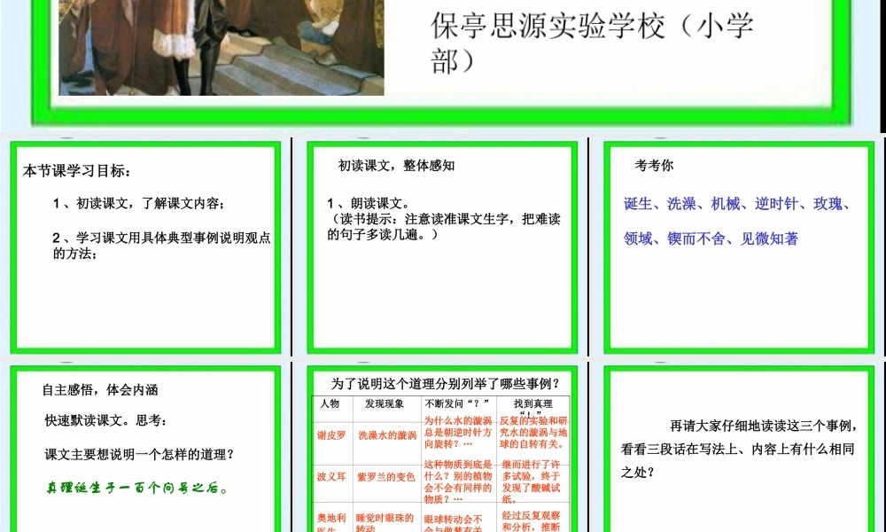 《真理诞生于一百个问号之后》教学课件