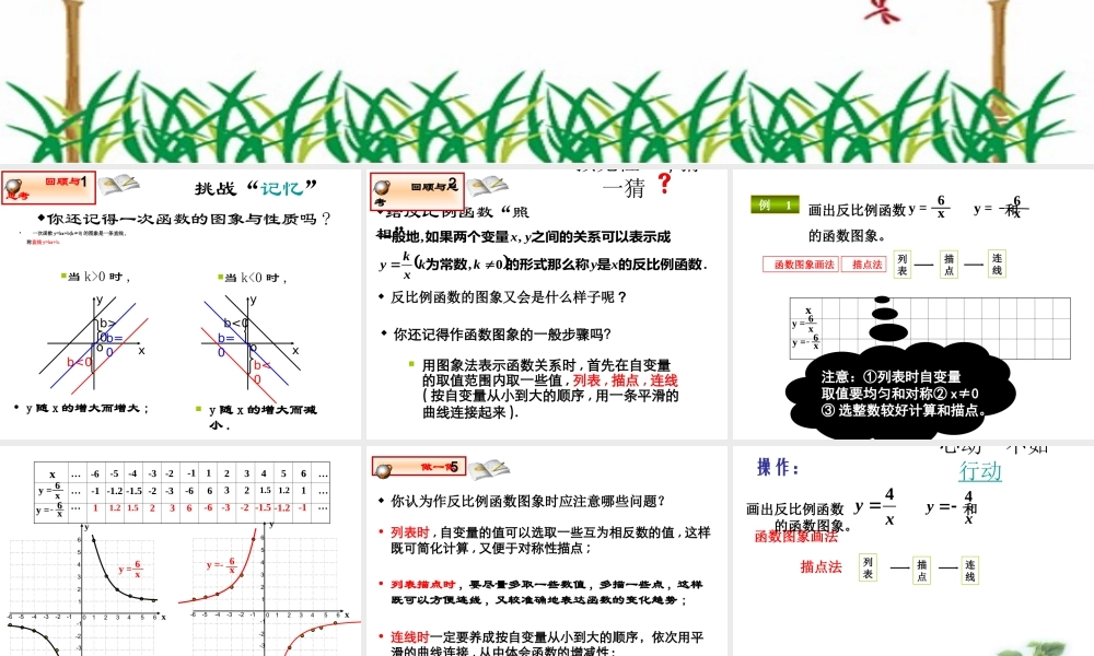 反比例函数的图象和性质