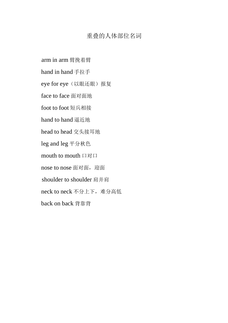 重叠的人体部位名词_第1页