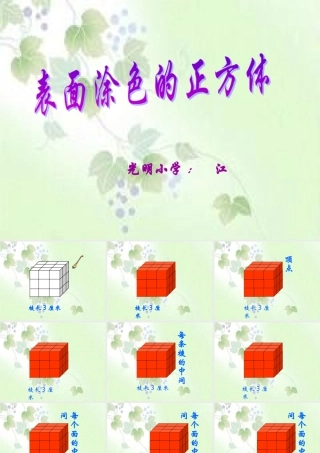 表面涂色的正方体