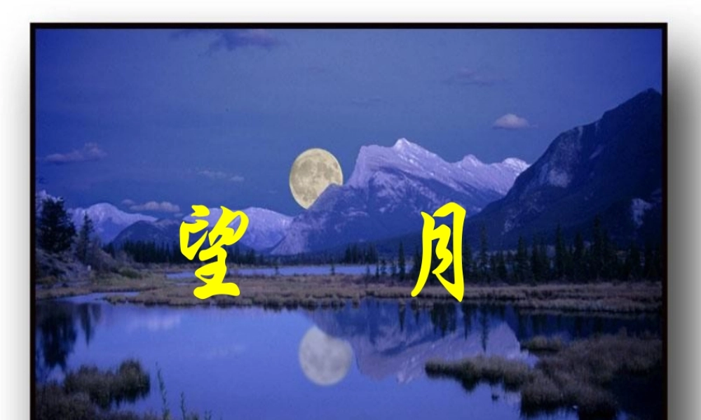 五年级语文望月