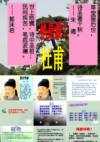 ＜＜望岳＞＞适合课堂教学适用（课件）