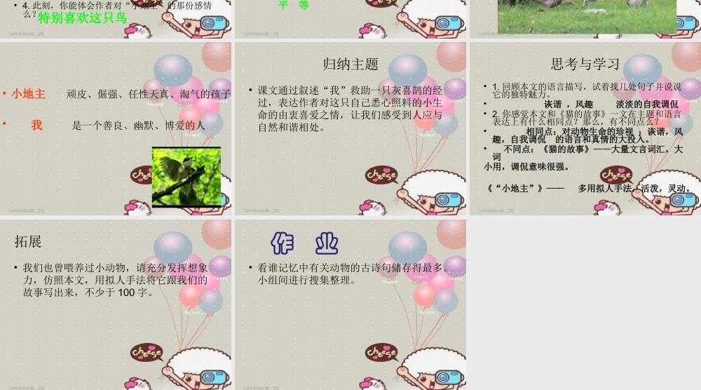 《小地主》课件