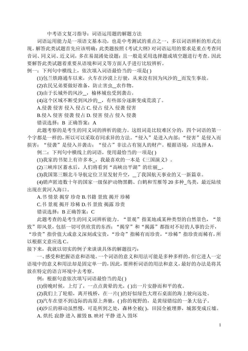 中考语文复习指导_第1页