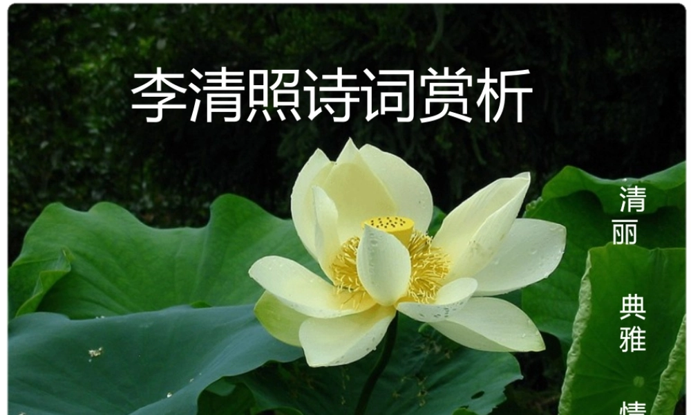 李清照诗词赏析