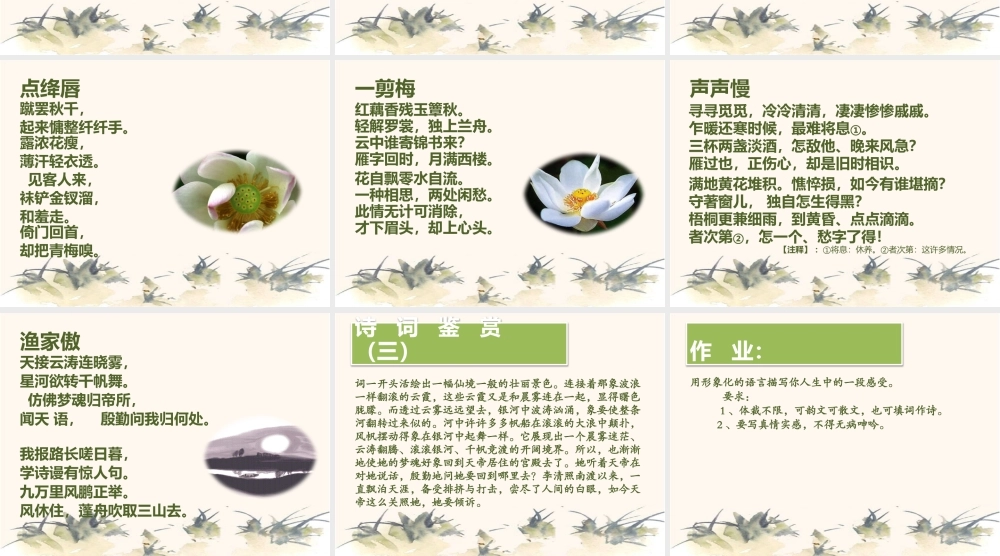 李清照诗词赏析