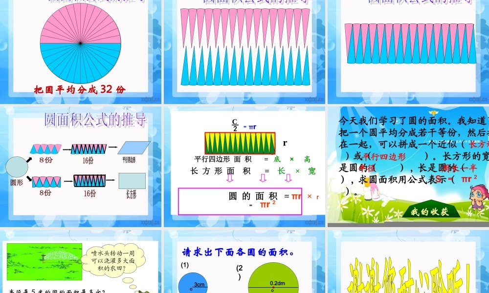学六年级上册《圆的面积》PPT课件之一