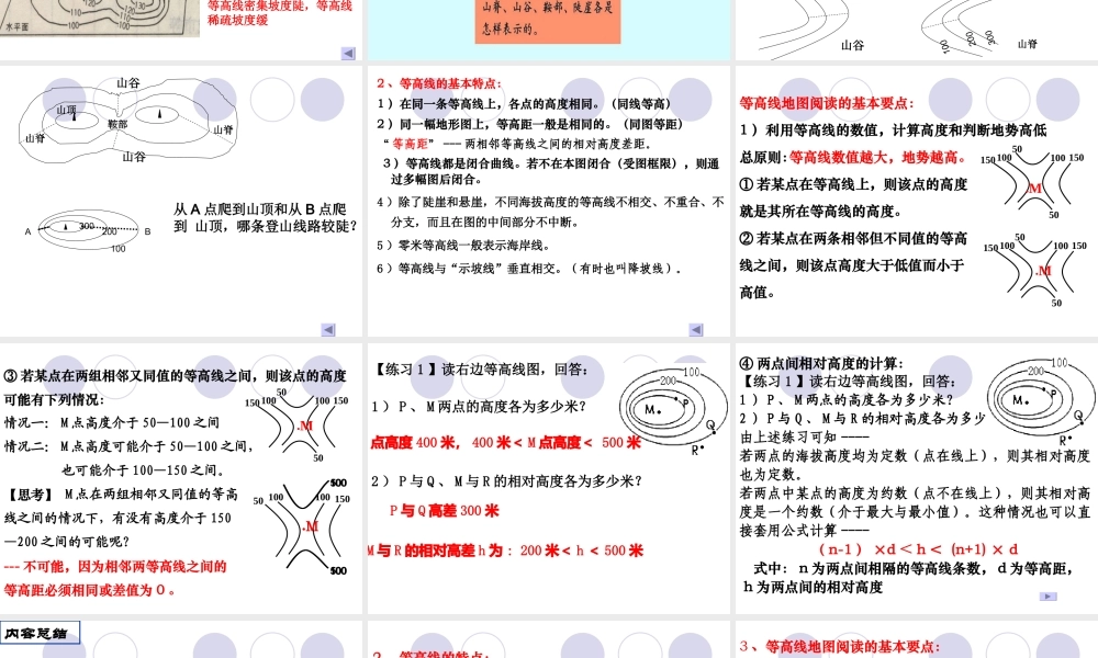 等高线图---教学课件