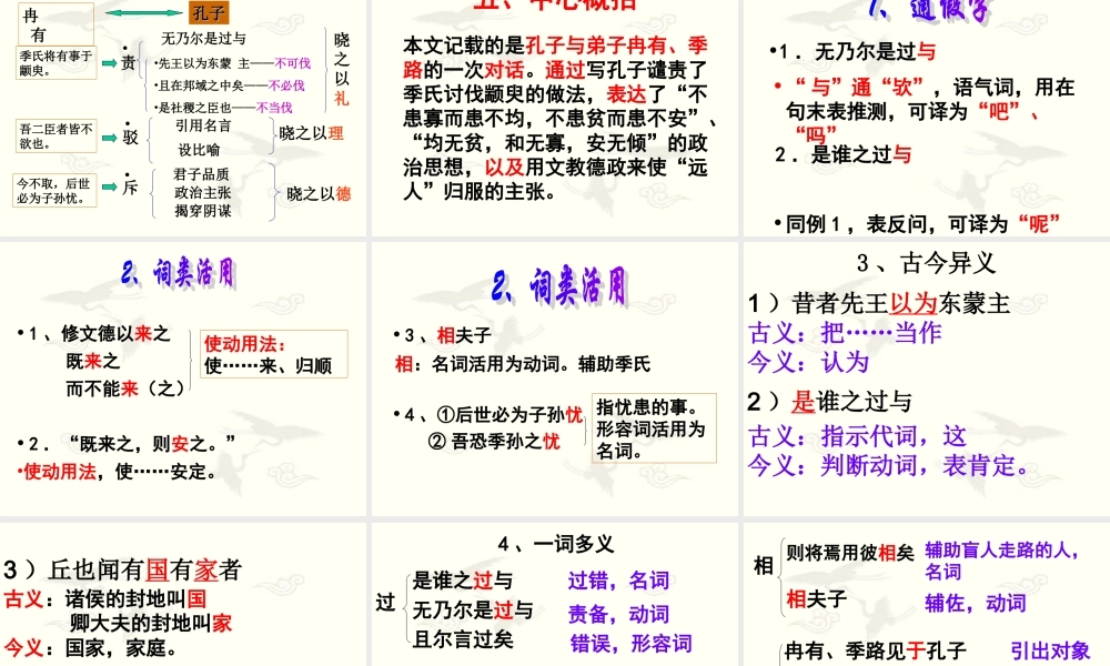 《季氏将伐颛臾》精品课件