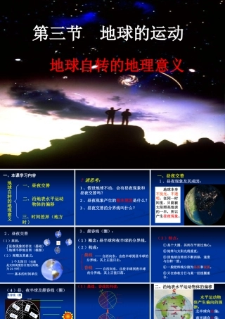 浏阳三中李芳友地球自转的地理意义