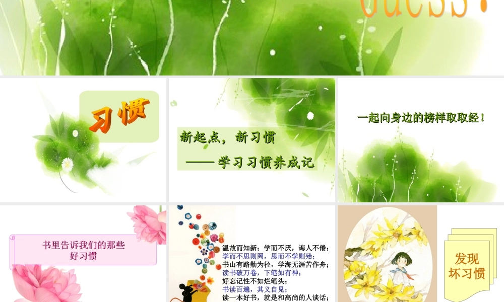 养成学习好习惯