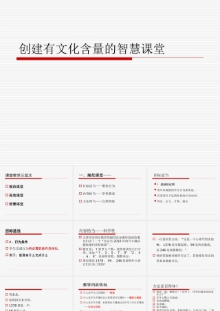 创建有文化含量的智慧课堂(分享）