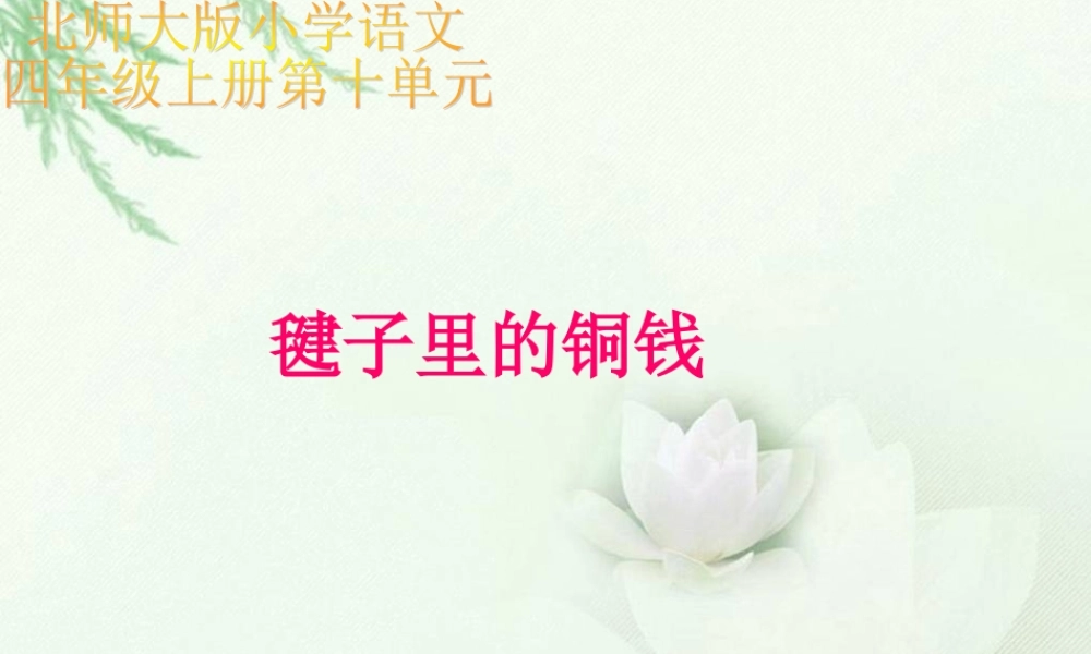 毽子里的铜钱