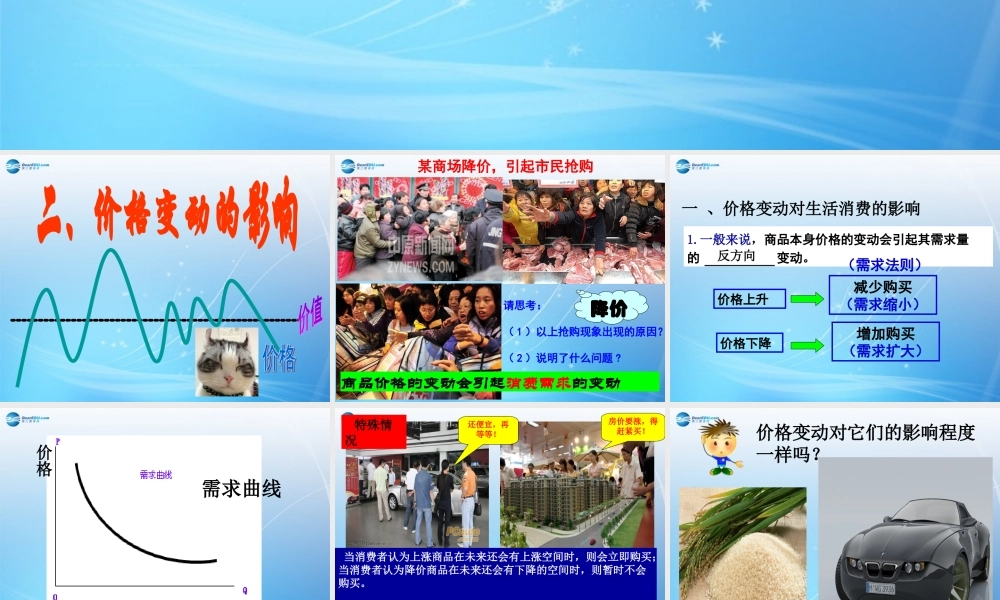 吴桂萍价格变动的影响
