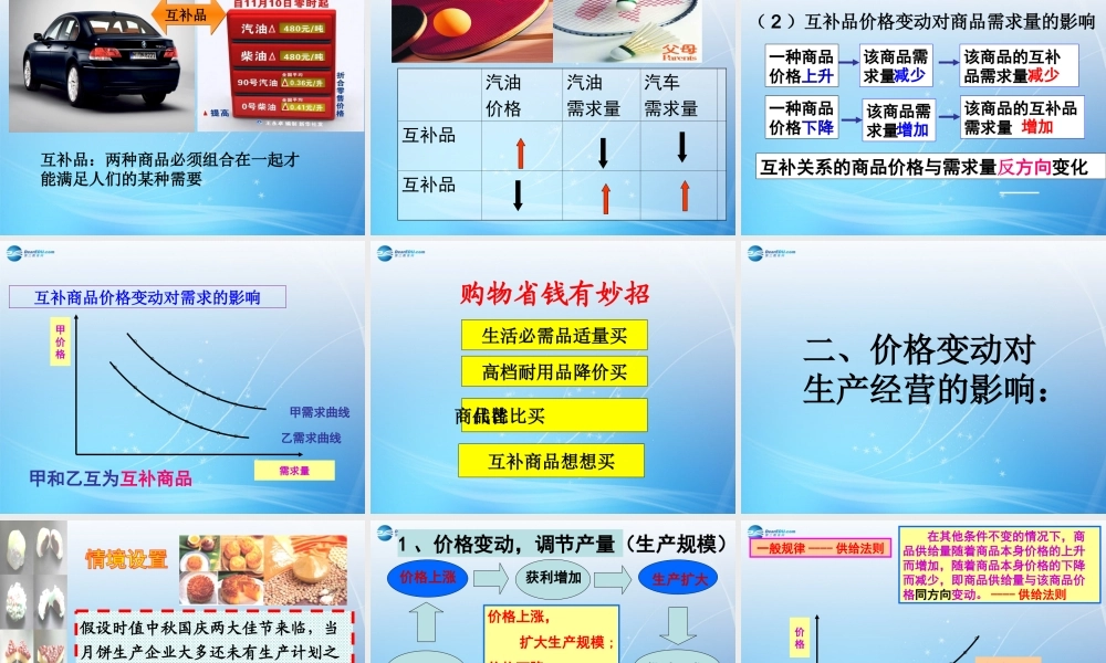 吴桂萍价格变动的影响