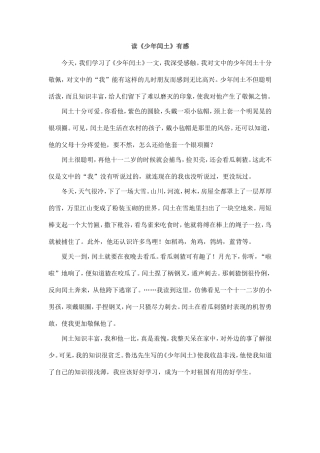 读《少年闰土》有感