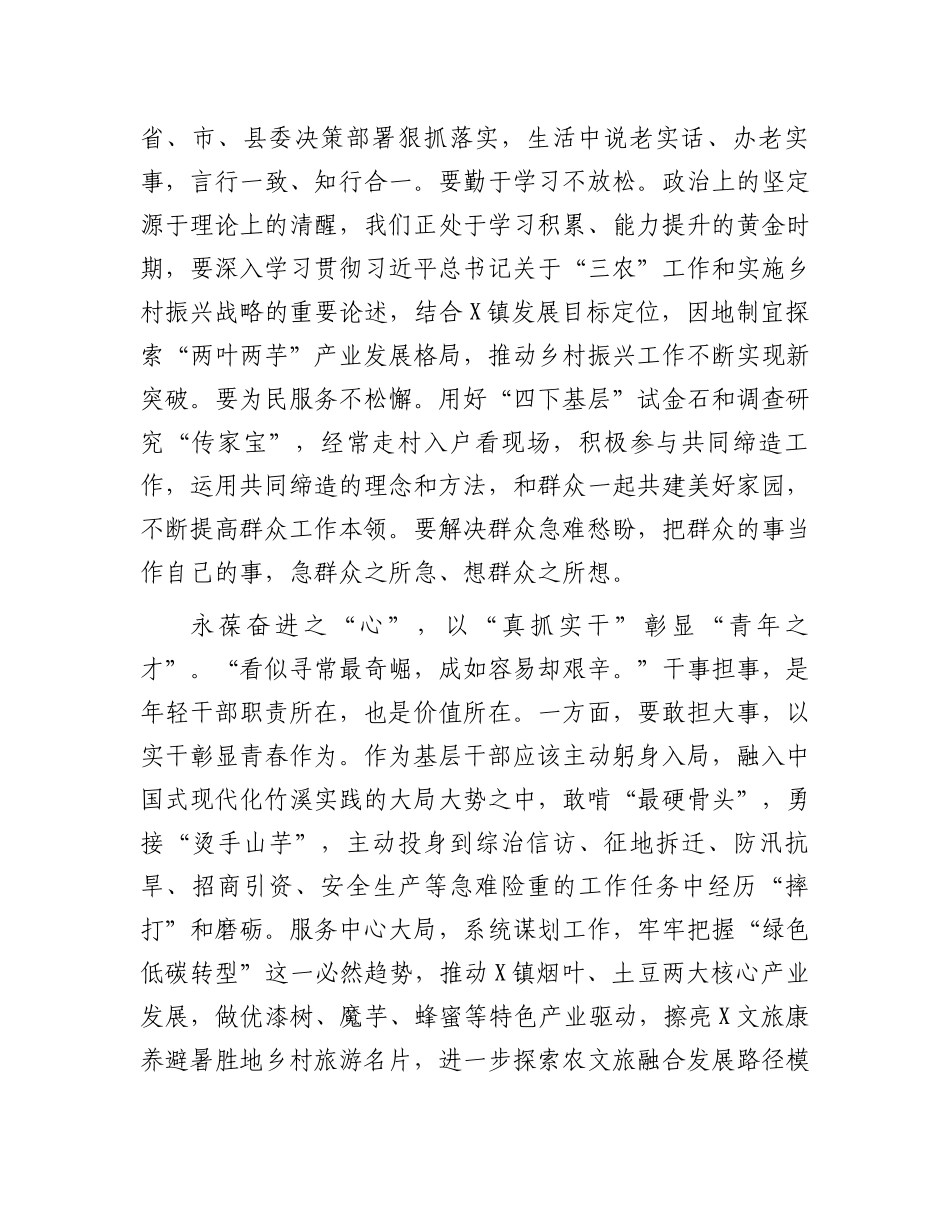 某县2024年年轻干部培训班学员座谈会发言汇编11篇_第2页