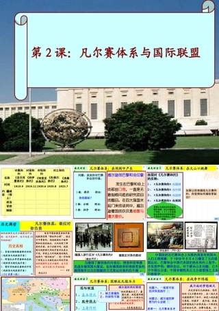 《凡尔赛体系与国际联盟》