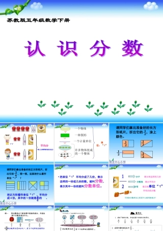 (苏教版)五年级数学下册课件_认识分数
