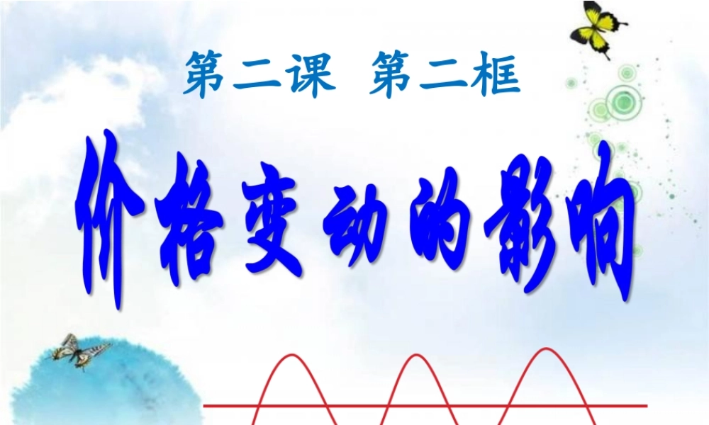 价格变动的影响