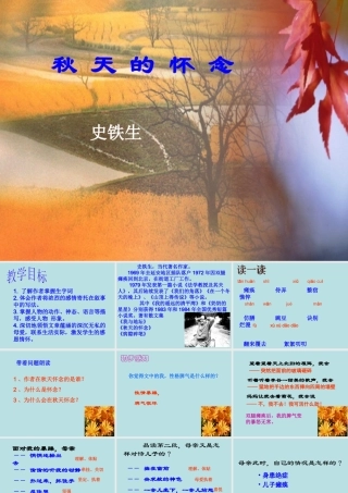 秋天的怀念课件