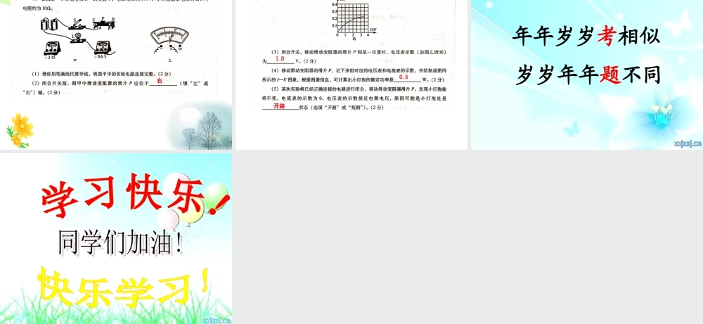 电功率实验专题复习