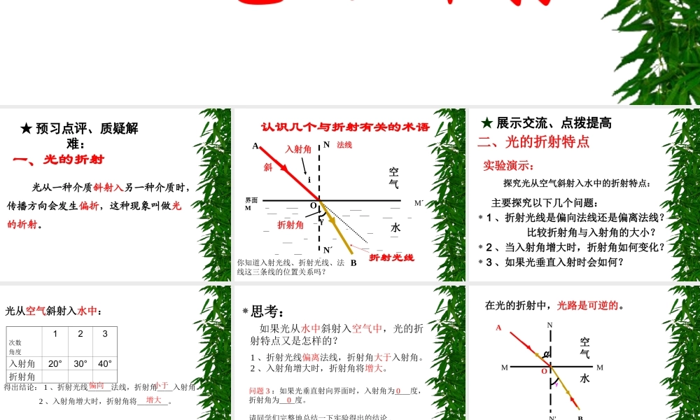 《光的折射》物理课件