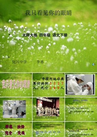 北师大版小学语文四年级下册《我只看见你的眼睛》课件