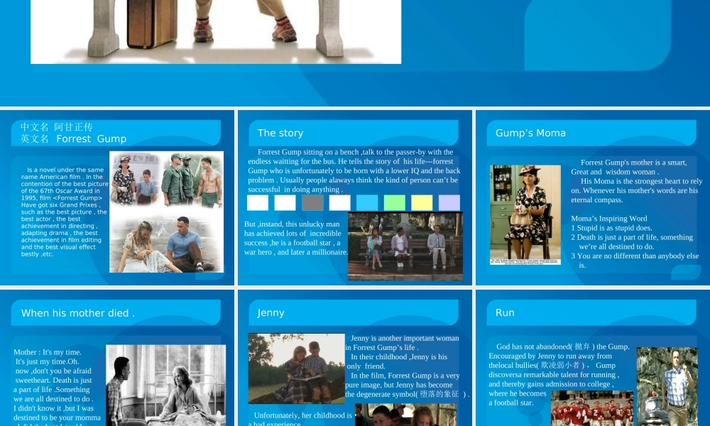 阿甘正传_英语PPT鉴赏