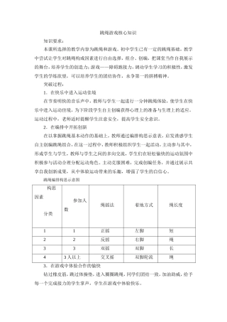 跳绳核心知识