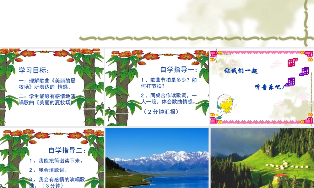 《美丽的夏牧场》课件