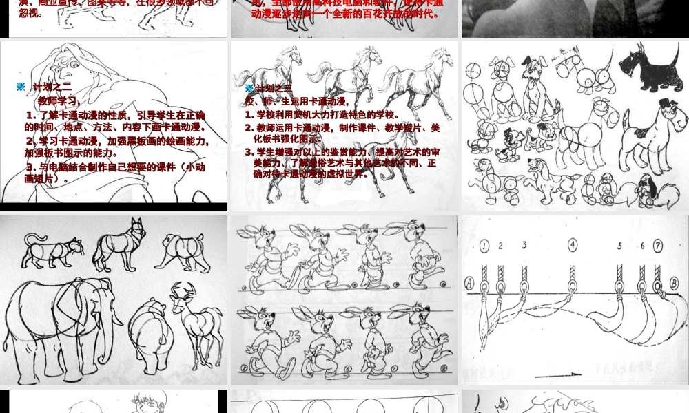 卡通动漫走进课堂--课题计划