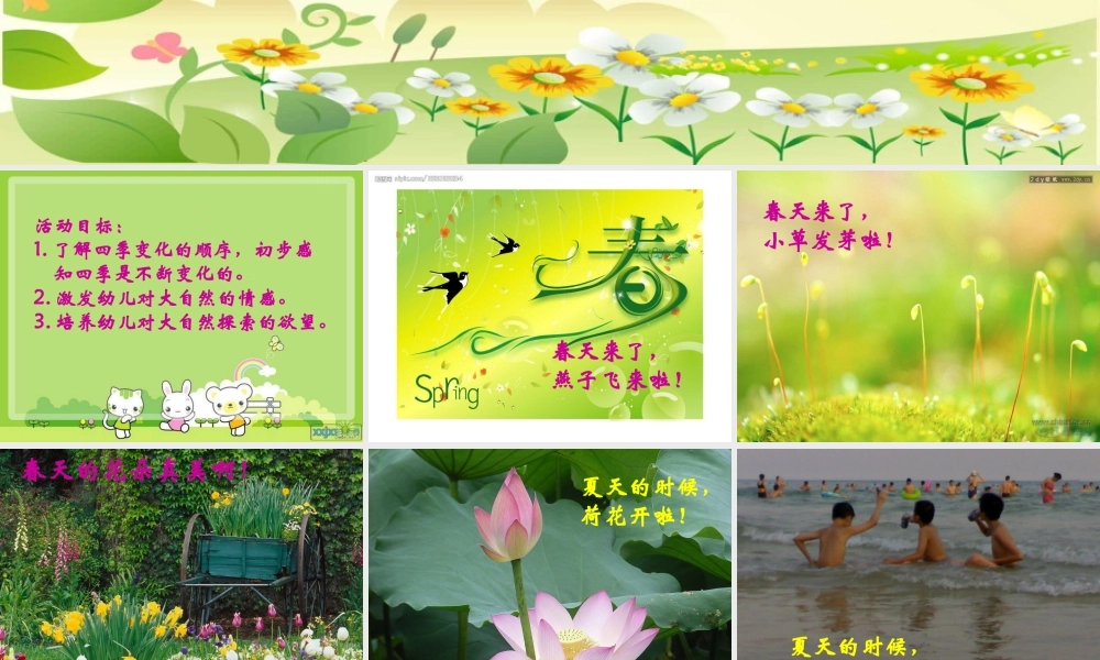 实验幼儿园中班《认识四季》利洁红