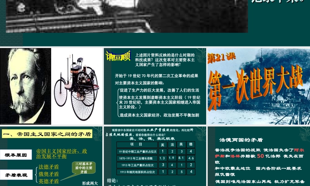 第一次世界大战课件
