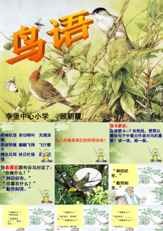 《鸟语》课件