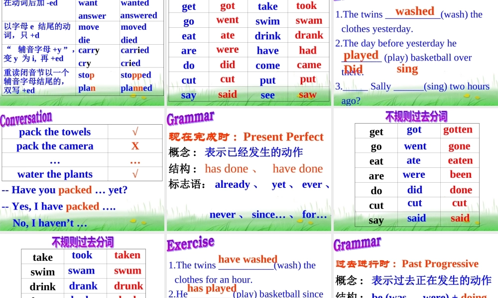 时态复习课件-初中英语中考时态复习课件