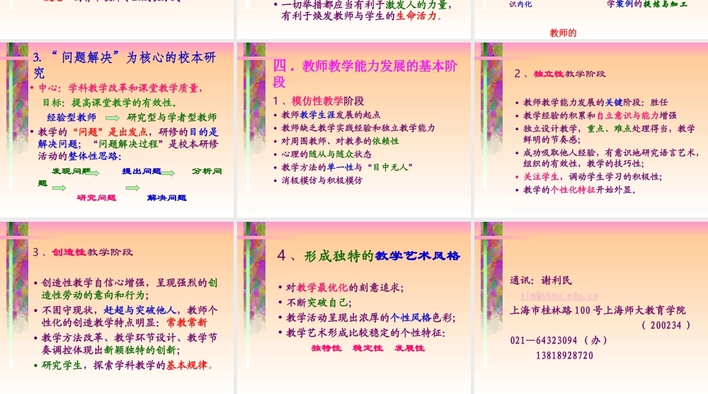 骨干教师与能力发展(谢利民)