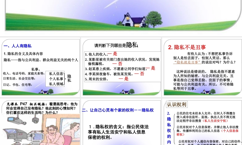 隐私和隐私权PPT课件