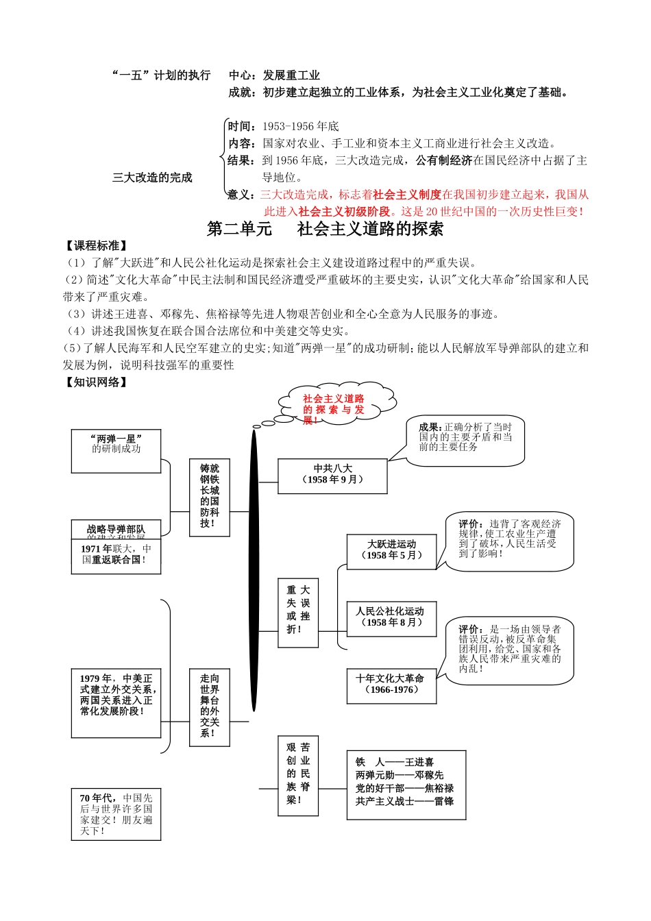 围绕主题，纵横梳理，巧学活用，感悟历史(北八下梳理）_第3页