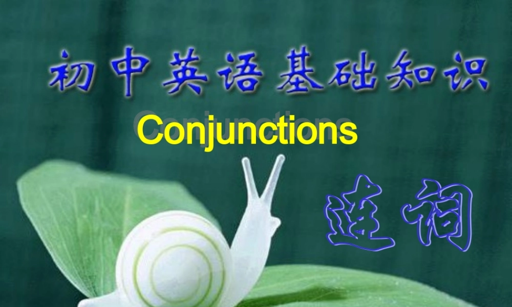 初中英语基础知识——连词