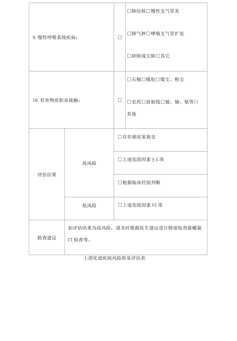重点慢性病简易评估表_第2页