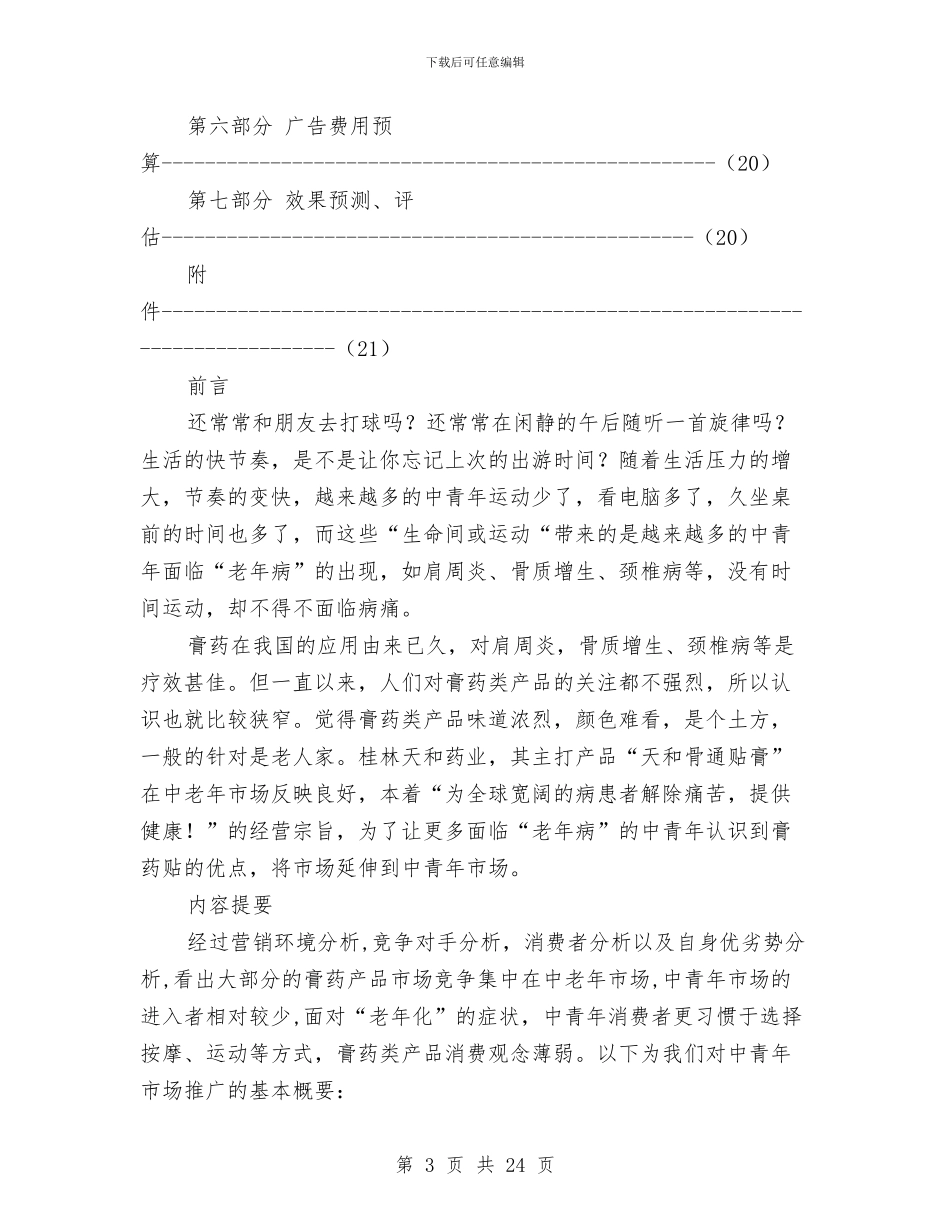 天和蓝版骨通贴推广策略方案与天然气公司工作计划汇编_第3页