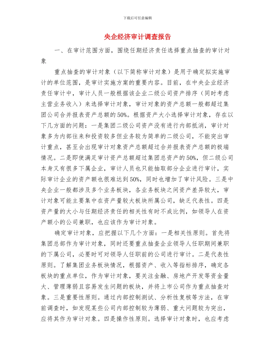 天猫客服年终工作总结范本与央企经济审计调查报告汇编_第3页