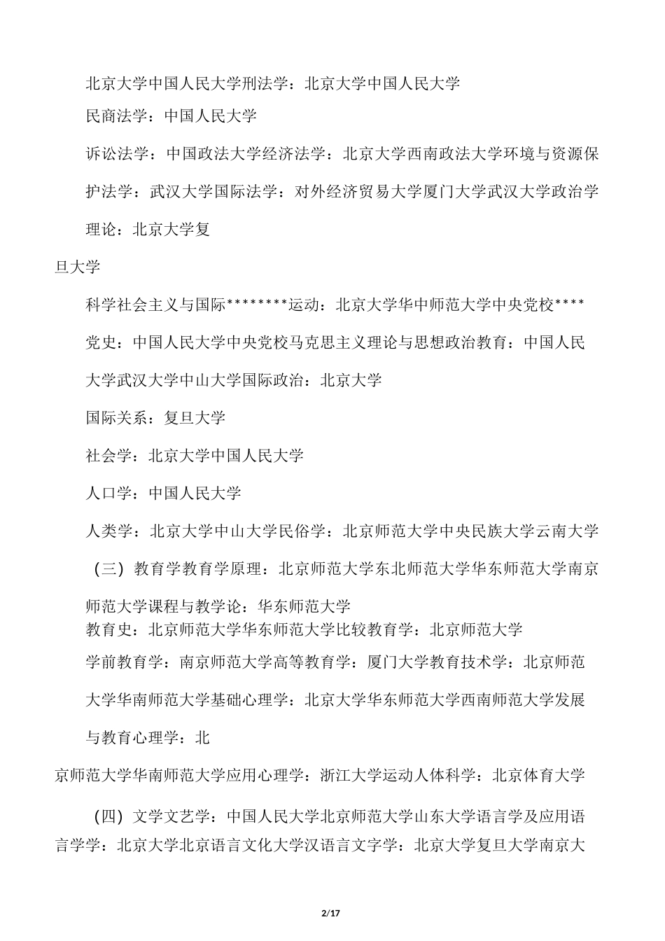 各个专业全国高校排名_第2页
