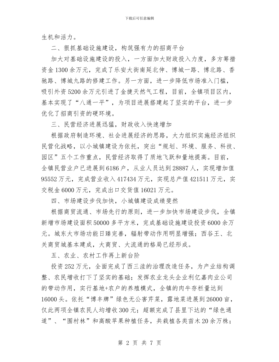 奏经济强镇之音-绘小康幸福蓝图与奖学金个人申请材料汇编_第2页