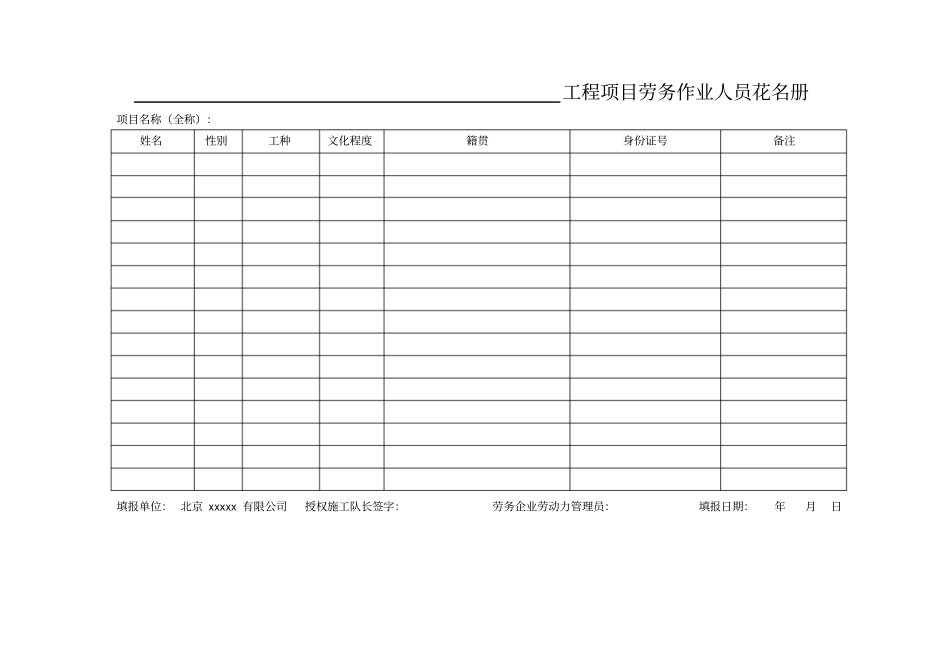 劳务用工表格大全,推荐文档_第2页